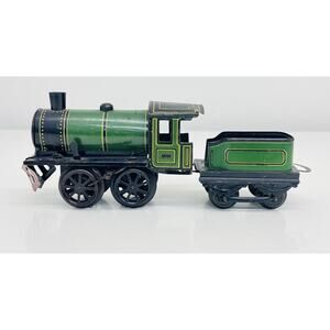Bing ? O Gauge Clockwork Tinplate Steam Locomotive & Tender w/ Key
